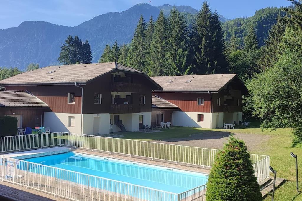 Samoens Residence Grand Tetras 4 Personnes Piscine Bagian luar foto
